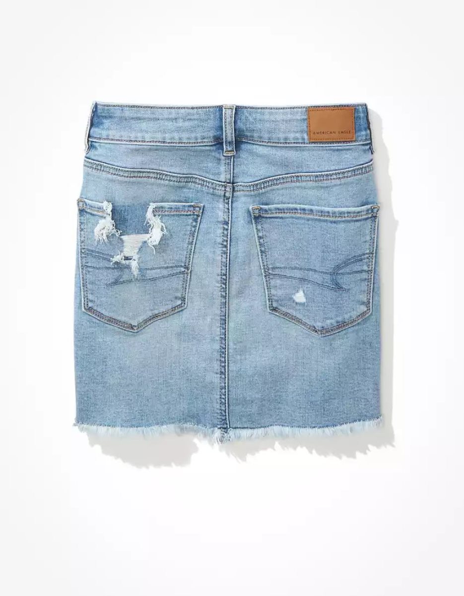 Jupes American Eagle AE Denim Mini Lavage Clair Femme | PKW-07360607